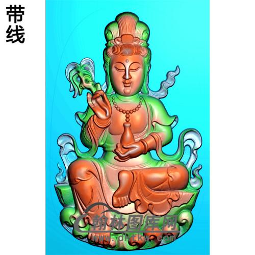 扫描观音菩萨精品挂件精雕图（ZGY-232)