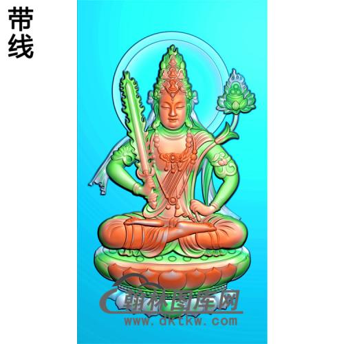 虚空藏菩萨坐像精品挂件精雕图（ZGY-214)