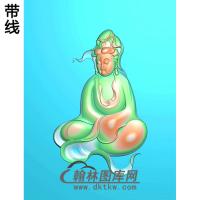 坐观音菩萨精品挂件精雕图（ZGY-274)