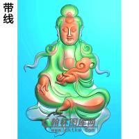 如意观音挂件浮雕图（ZGY-305)