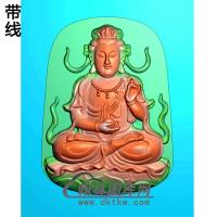 椭圆坐莲观音菩萨精品挂件浮雕图（ZGY-169)