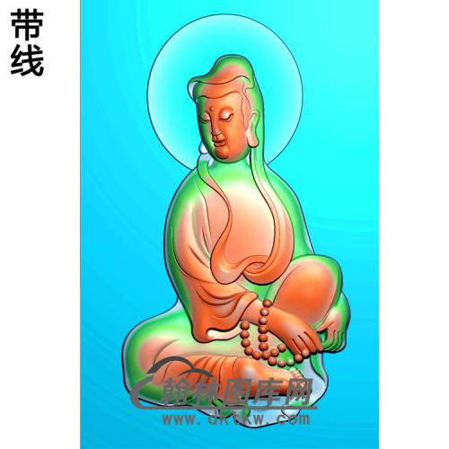 自在观音菩萨精品挂件精雕图（ZGY-147)