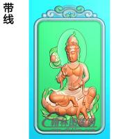 牌头观音菩萨精品挂件精雕图（LGY-107)