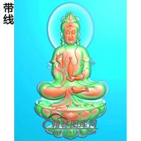 持瓶坐相观音菩萨精品挂件精雕图（LGY-117)