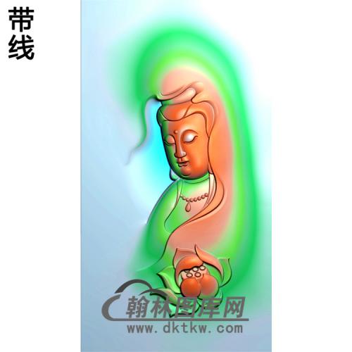 观音菩萨精品挂件精雕图（OGY-123)