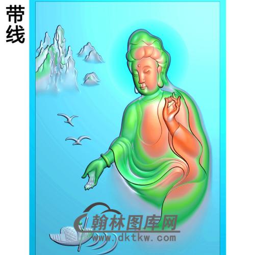 观音菩萨精品挂件精雕图（OGY-109)