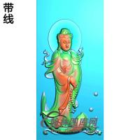 全身观音菩萨站相精品挂件精雕图（OGY-098)