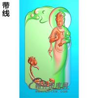 全身站观音菩萨精品挂件精雕图（OGY-096)