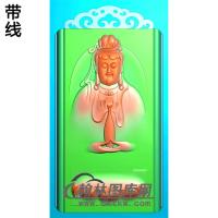 拿瓶观音挂件精雕图（BGY-170)