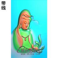 莲花观音菩萨精品挂件精雕图（BGY-216)