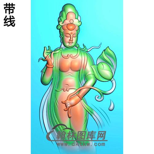 半身观音菩萨精品挂件精雕图（OGY-209)