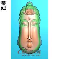 抽象观音菩萨佛头精品挂件精雕图（BGY-484)