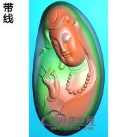佛手观音挂件精雕图（BGY-521)