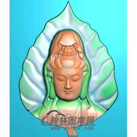 叶观音精品挂件精雕图（BGY-252)