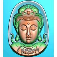 观音菩萨头精品挂件精雕图（BGY-329)