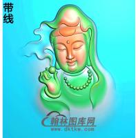 持珠观音挂件精雕图（BGY-554)