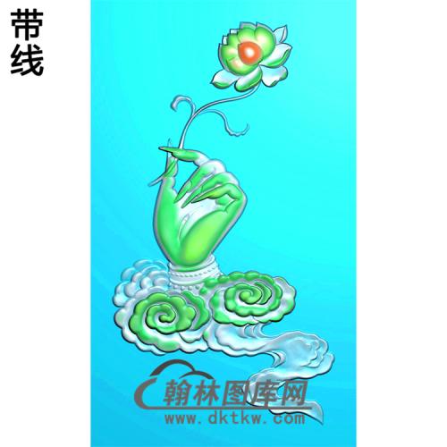 莲花佛手浮雕图（FS-041)