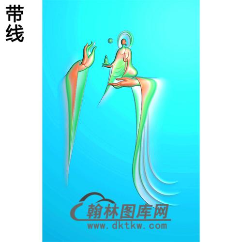 观音佛手浮雕图（FS-043)