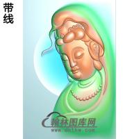 侧身观音挂件精雕图（BGY-278)