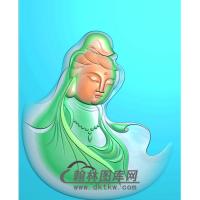 观音菩萨头像半身精品挂件精雕图（BGY-288)