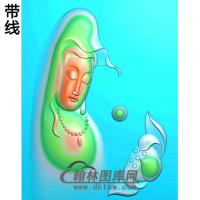观音挂件精雕图（BGY-599)