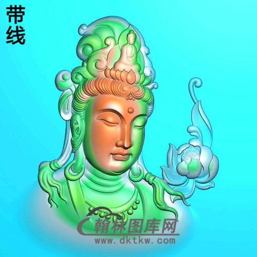 观音挂件精雕图（BGY-607)