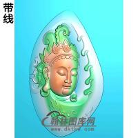 火焰背光观音精雕图（BGY-244)