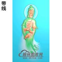 净瓶站观音菩萨精品挂件精雕图（BGY-356)