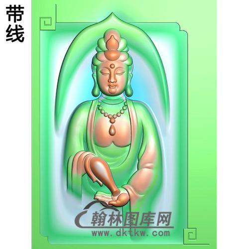 飘逸观音菩萨精品挂件精雕图（BGY-368)