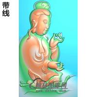 双鹤观音挂件精雕图（BGY-375)