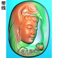 随形观音挂件精雕图（BGY-492)