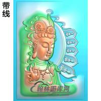 万佛拜观音挂件精雕图（BGY-482)