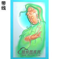 玉雕观音精品挂件精雕图（BGY-485)