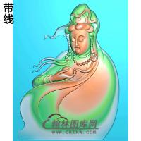半身观音挂件精雕图（BGY-450)