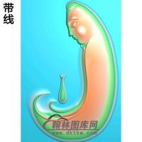 玉瓶佛像挂件精雕图（BGY-451)