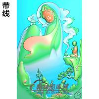 山水观音精雕图（IGY-133)