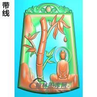 竹山水观音精雕图（IGY-136)
