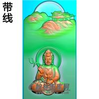 山水观音精雕图（IGY-149)