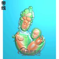 侧身送子观音精雕图（SZY-009)
