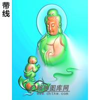 送子观音精雕图（SZY-014)