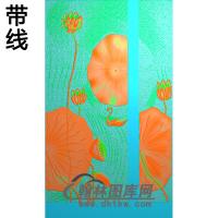 铝雕荷花天鹅精雕图（TM-0117）