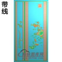 荷花鱼万字纹铝雕精雕图（TM-0153）