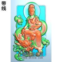 御龙观音精雕图（YGY-123)