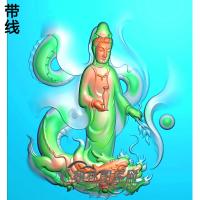 御龙观音精雕图（YGY-133)