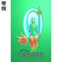 兽头坐姿佛像精雕图（ZFX-159)