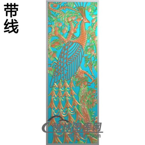 孔雀铝雕精雕图（TM-302）