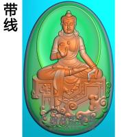 圆弧造型柜子坐姿佛像精雕图（ZFX-199)