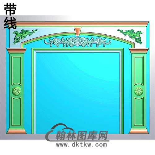 石雕整体背景墙精雕图(BJQ-006)