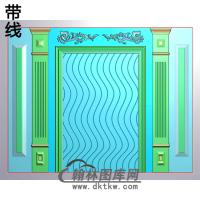 波纹整体背景墙精雕图(BJQ-012)