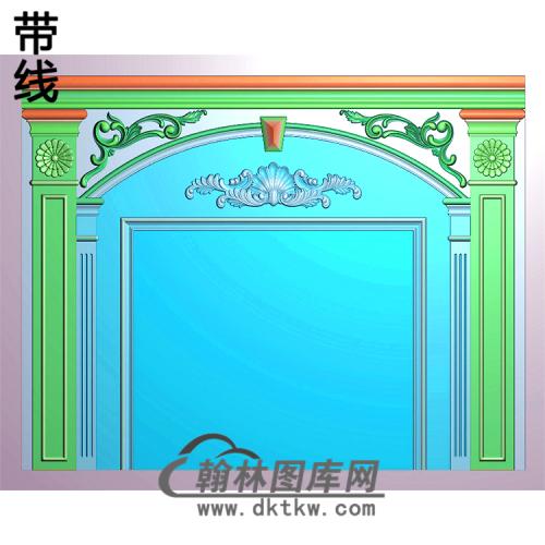 整体背景墙精雕图(BJQ-019)